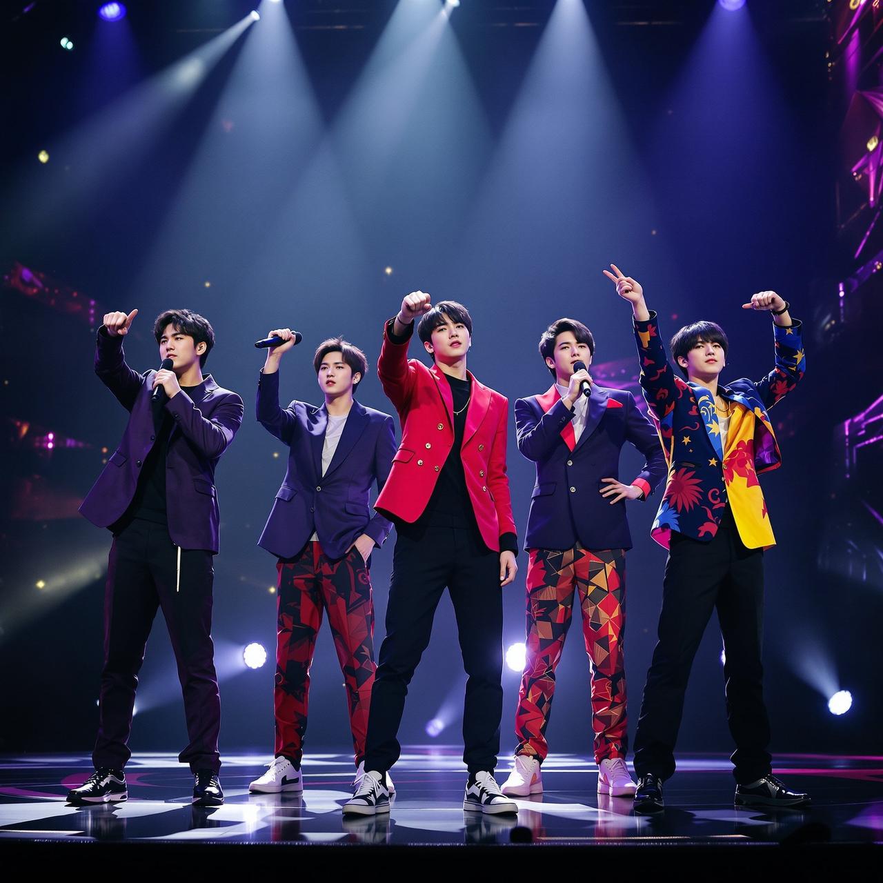 爆料51网 - 某男团演唱会高清图集：舞台魅力全开